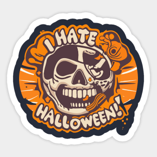 I hate Halloween Sticker